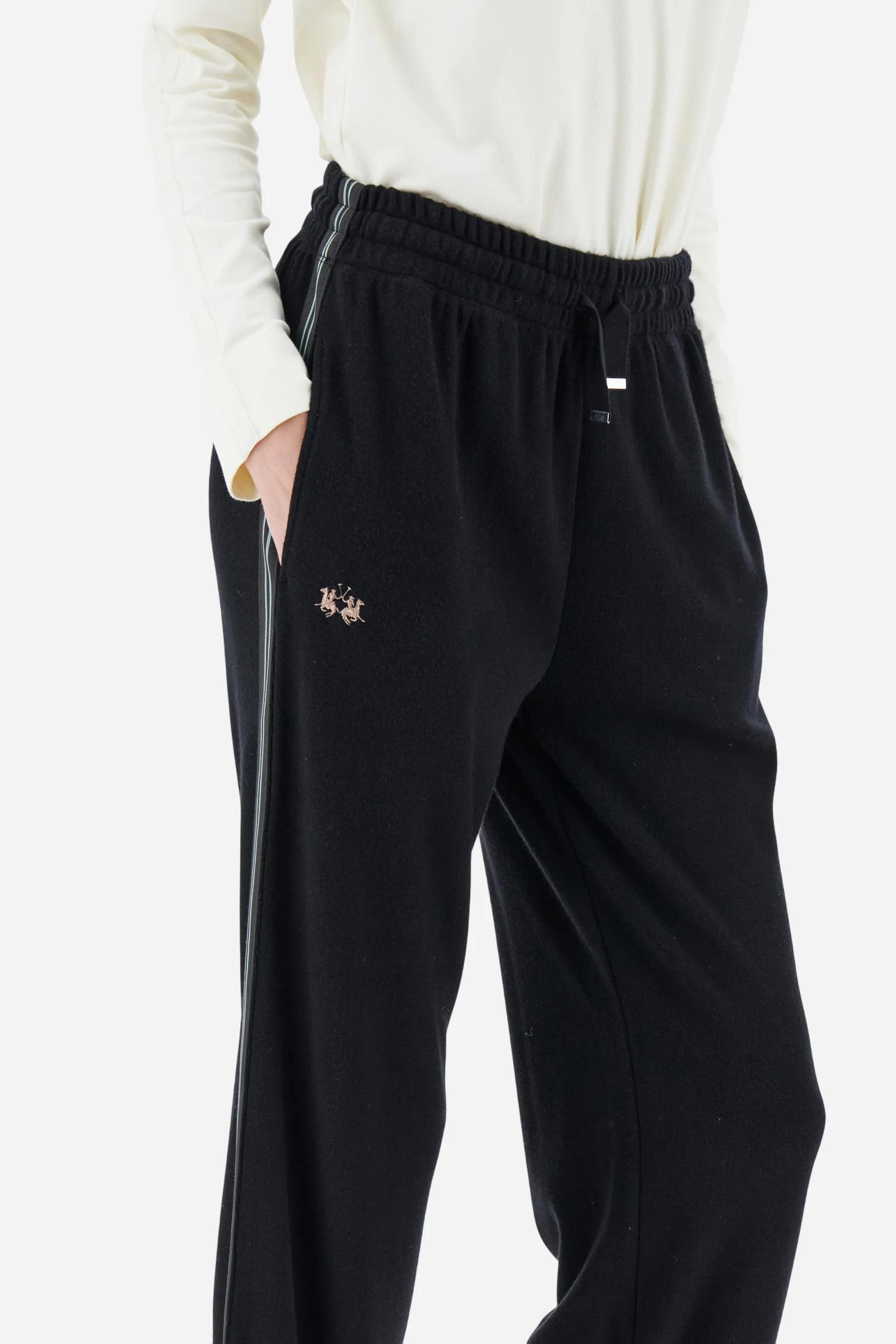 Damen-Jogger Fleece-Interlock mit gestreiften Bändern - Bhima - Image 3
