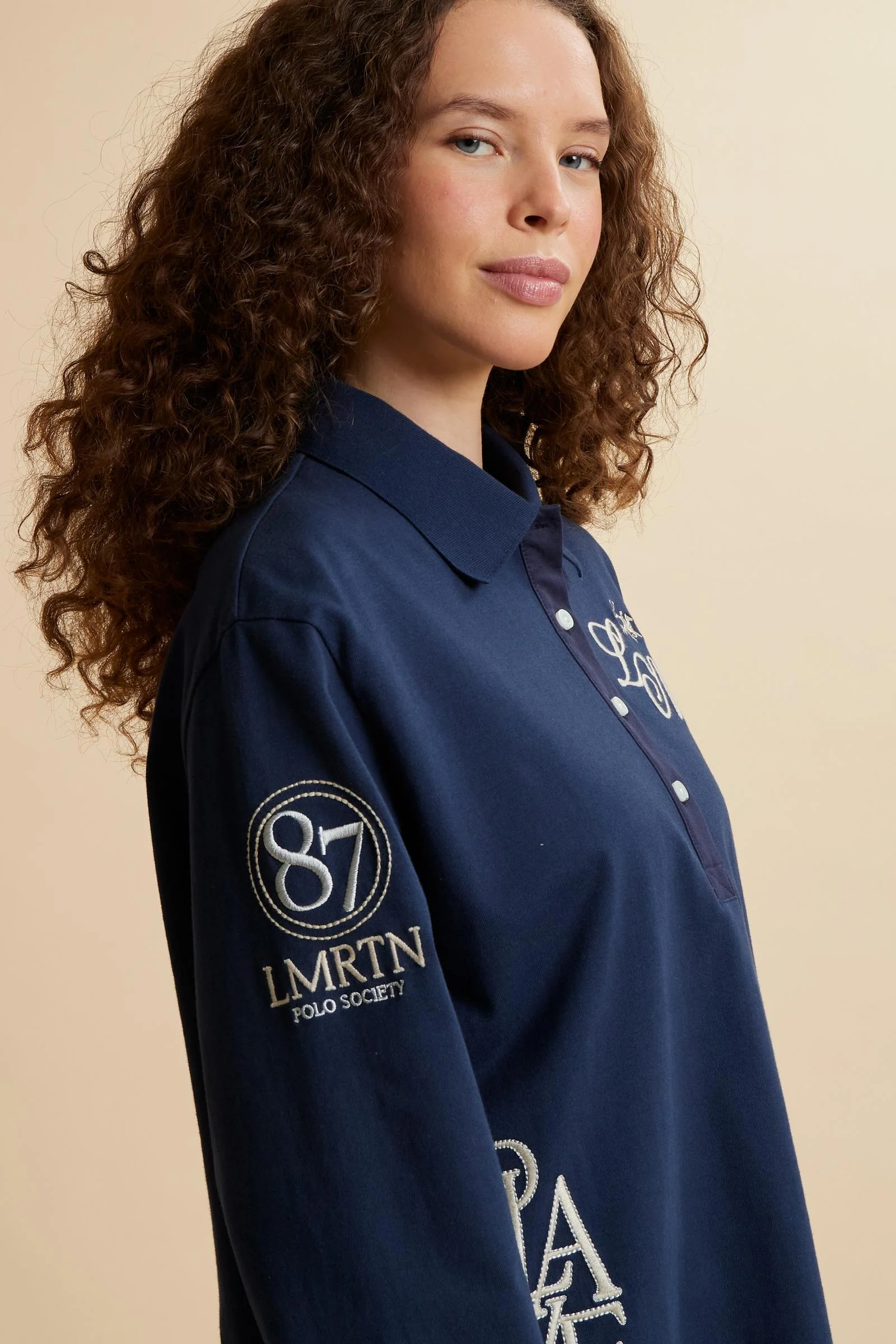 Damen Langarm-Poloshirt aus Baumwolljersey Player - Consuelo - Image 3