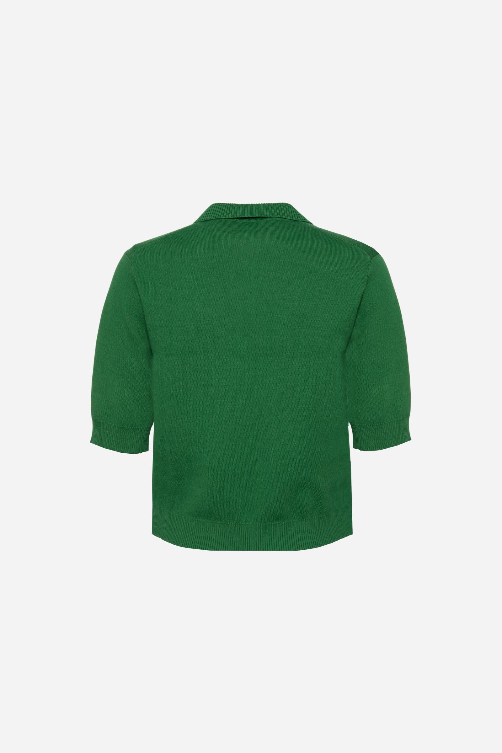 Damen Poloshirt aus kompakter Strickware mit Maxi-Intarsie - Candela - Image 6