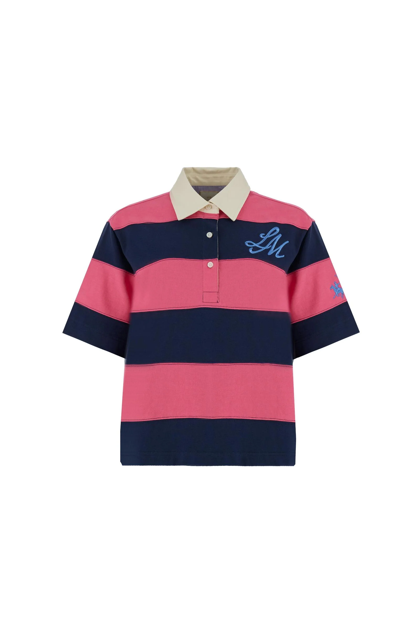 Damen Rugby-Poloshirt aus schwerem Baumwolljersey mit Maxi-Streifen - Christina - Image 5