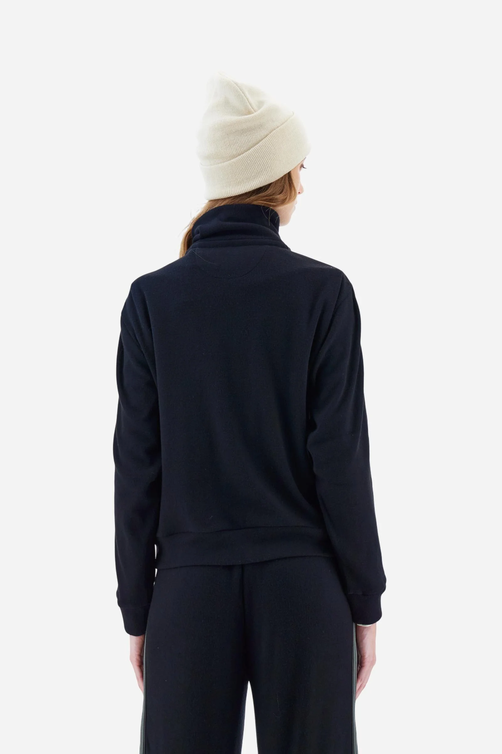 Damen-Sweatjacke mit Reißverschluss aus Interlock mit gestreiften Bändern - Betty - Image 4