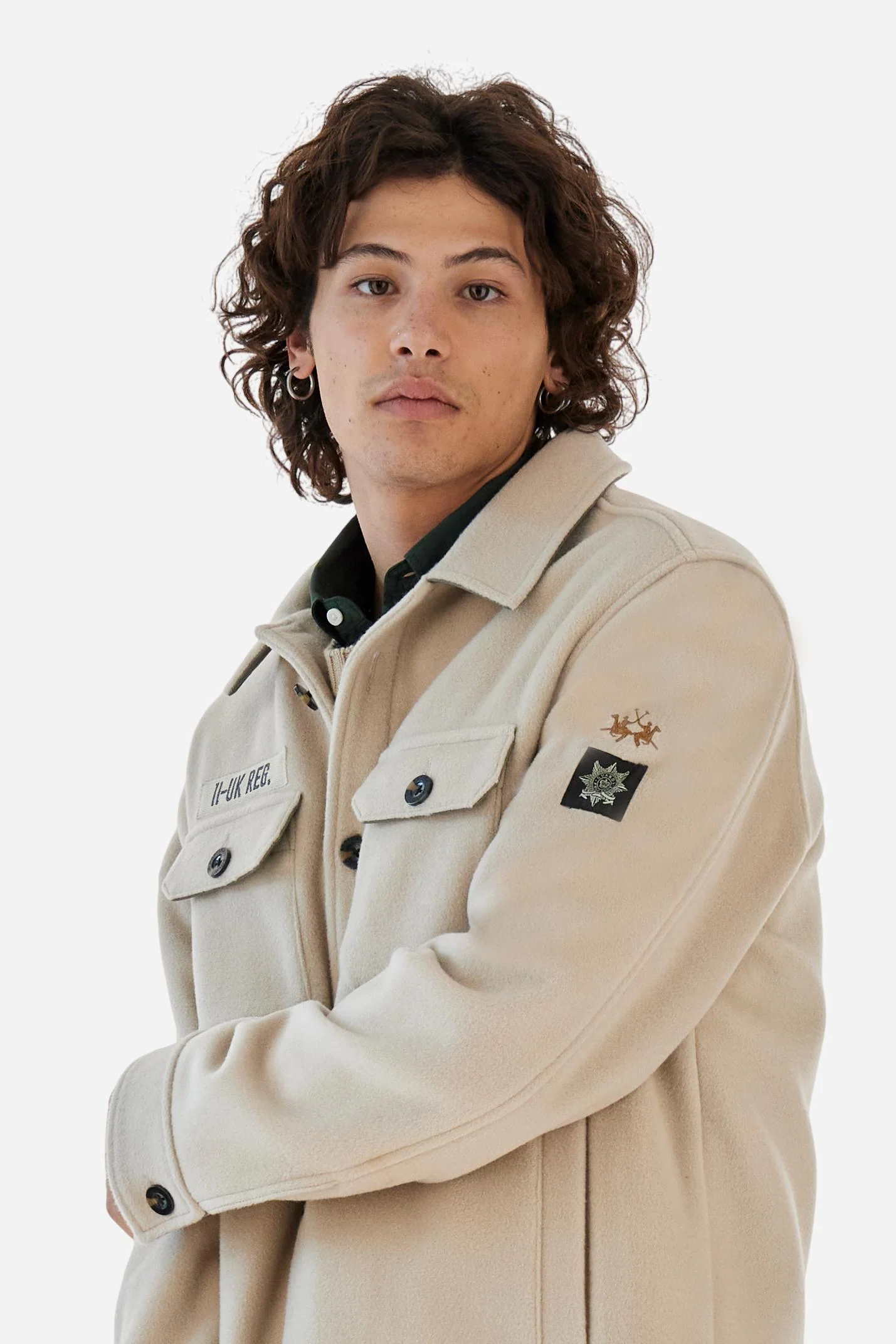 Herren-Field-Jacket Kaschmir Guards - Basil - Image 3