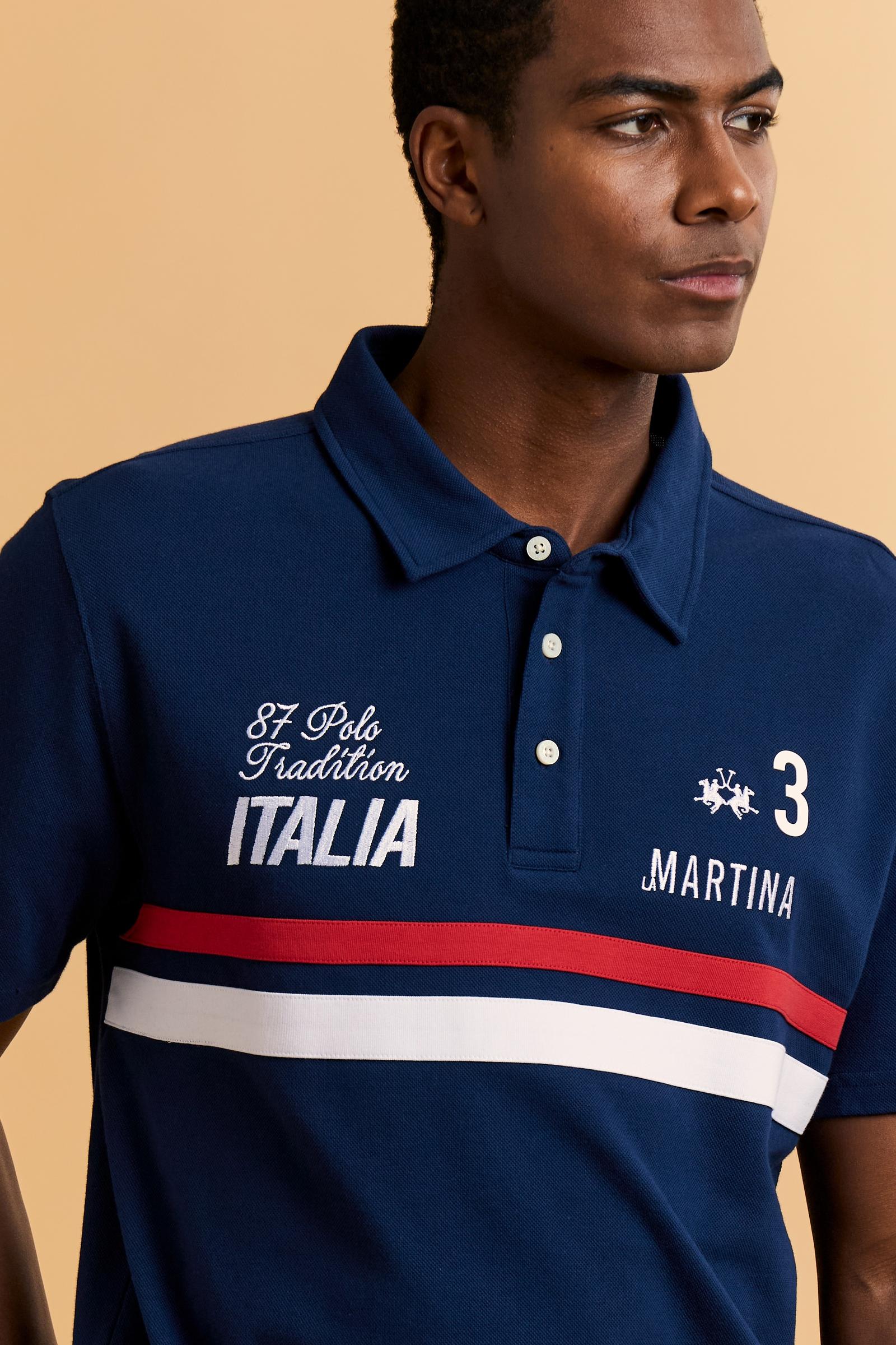 Herren-Jersey-Poloshirt mit kurzen Ärmeln Italia – Coleman - Image 3