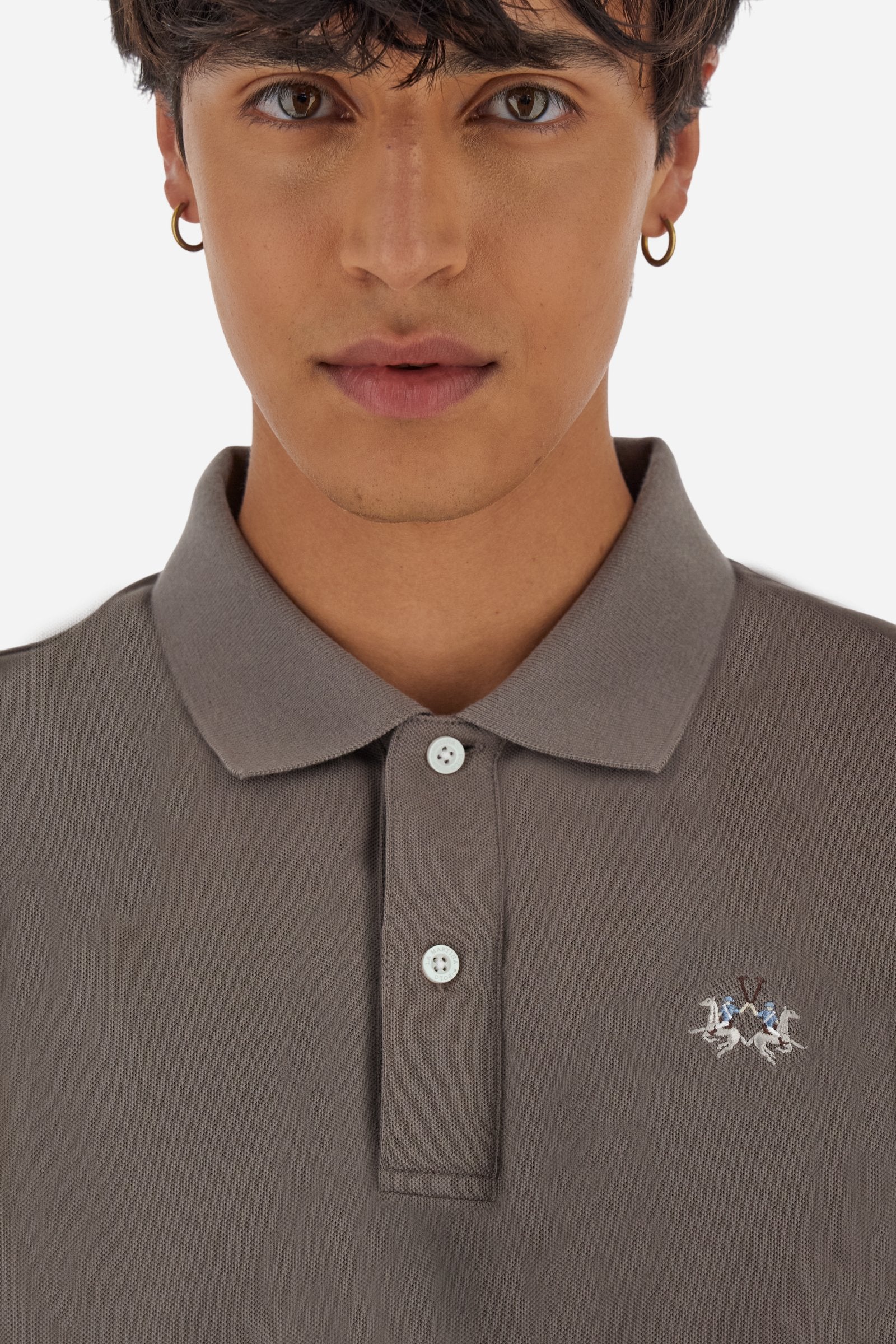 Herren-Piqué-Poloshirt Stretch-Baumwolle Kragen Gabardine - Brett - Image 3