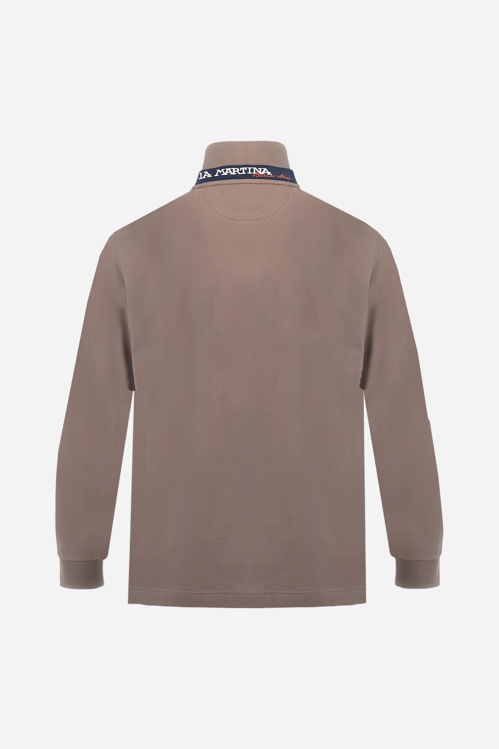 Herren-Piqué-Poloshirt Stretch-Baumwolle Kragen Gabardine - Brett - Image 6