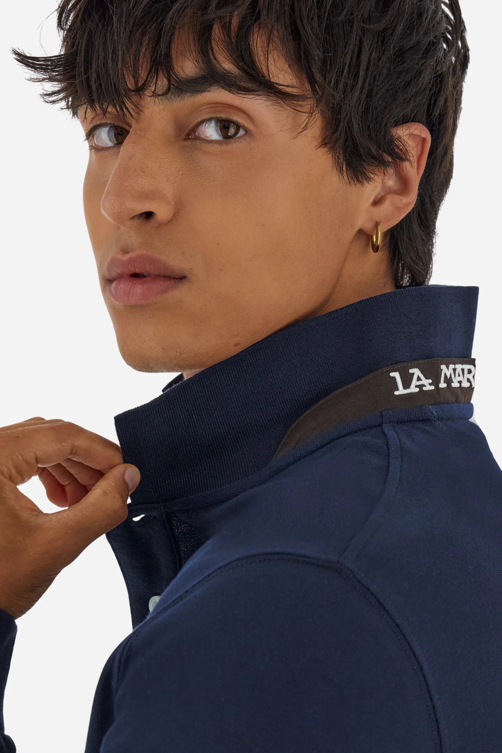Herren-Piqué-Poloshirt Stretch-Baumwolle Kragen Gabardine - Brett - Image 3