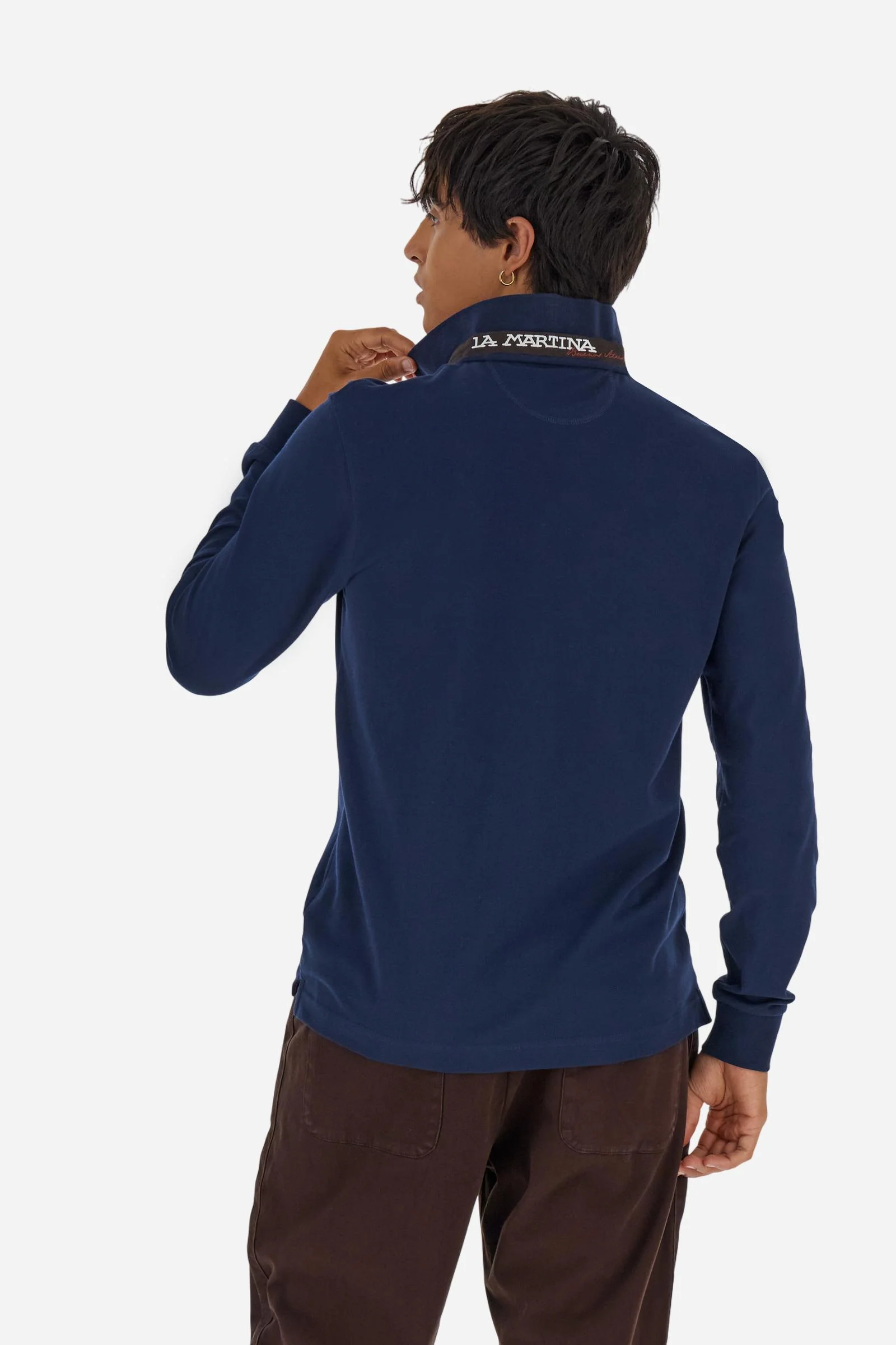 Herren-Piqué-Poloshirt Stretch-Baumwolle Kragen Gabardine - Brett - Image 4