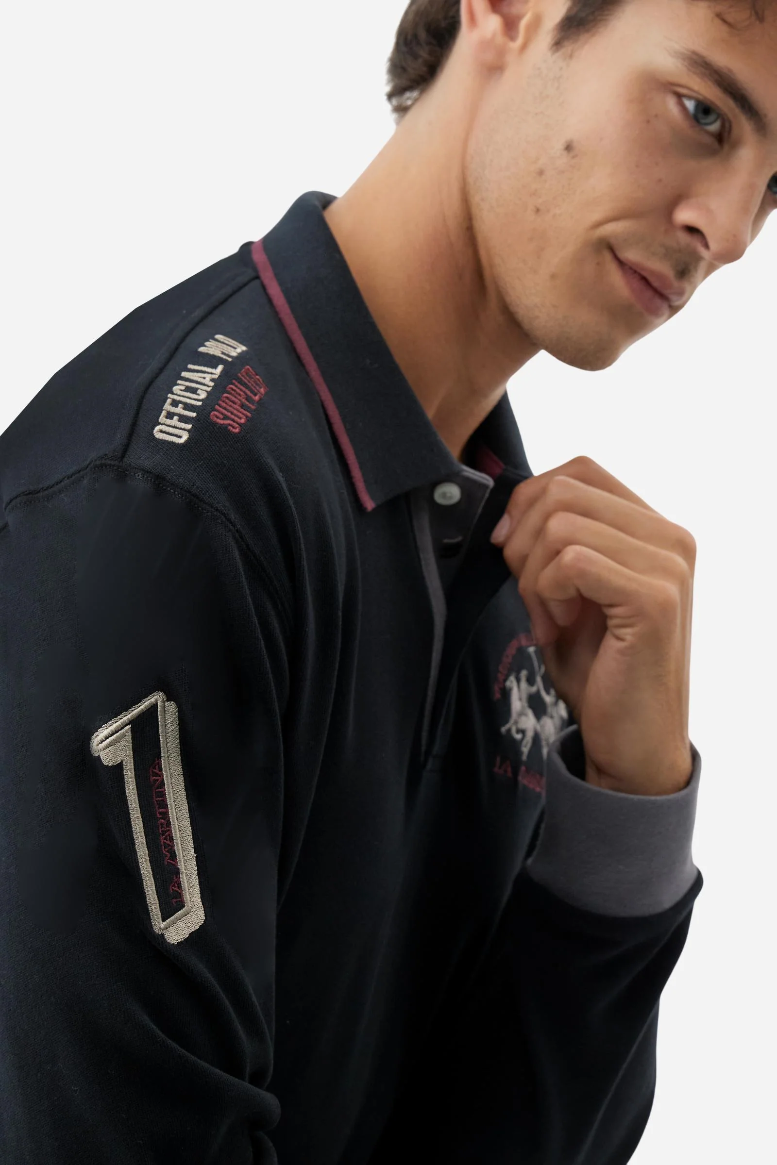 Herren-Poloshirt aus Soft-Touch-Jersey Official Polo Supplier - Bran - Image 3