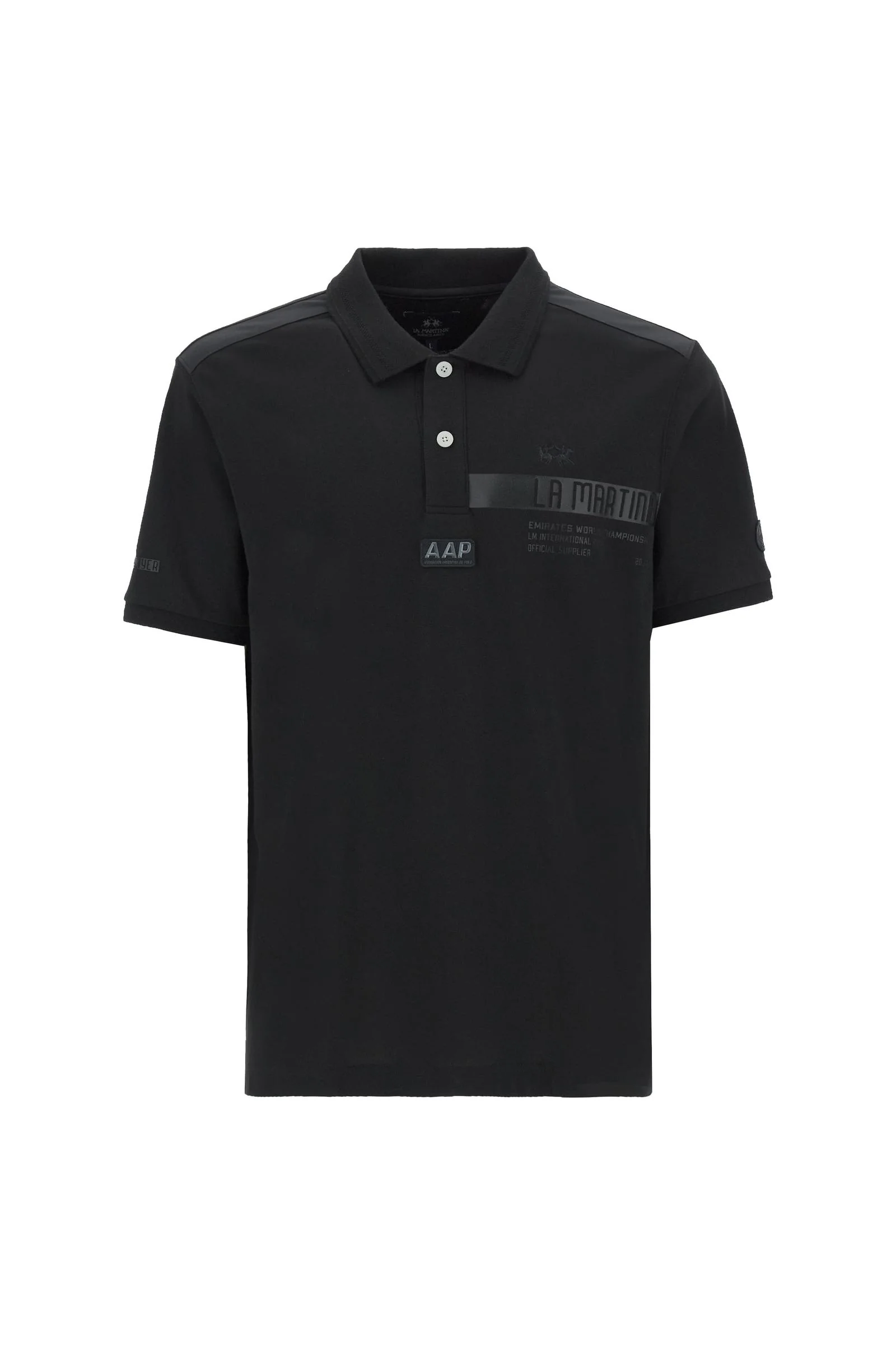 Herren Poloshirt aus Stretch-Piqué Luxury Black - Collin - Image 5