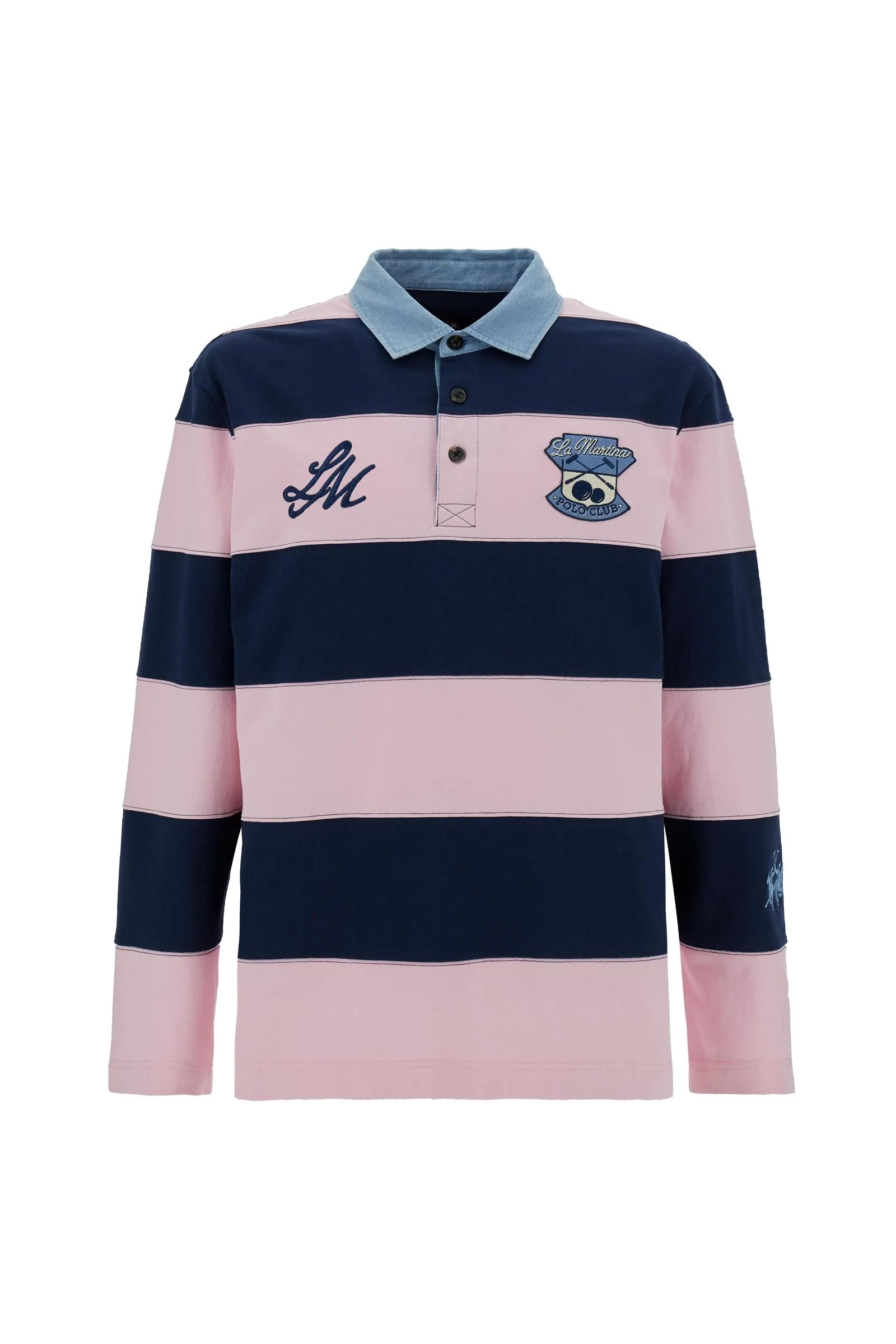 Herren Rugby-Poloshirt aus schwerem Baumwolljersey mit Maxi-Streifen - Caleb - Image 5