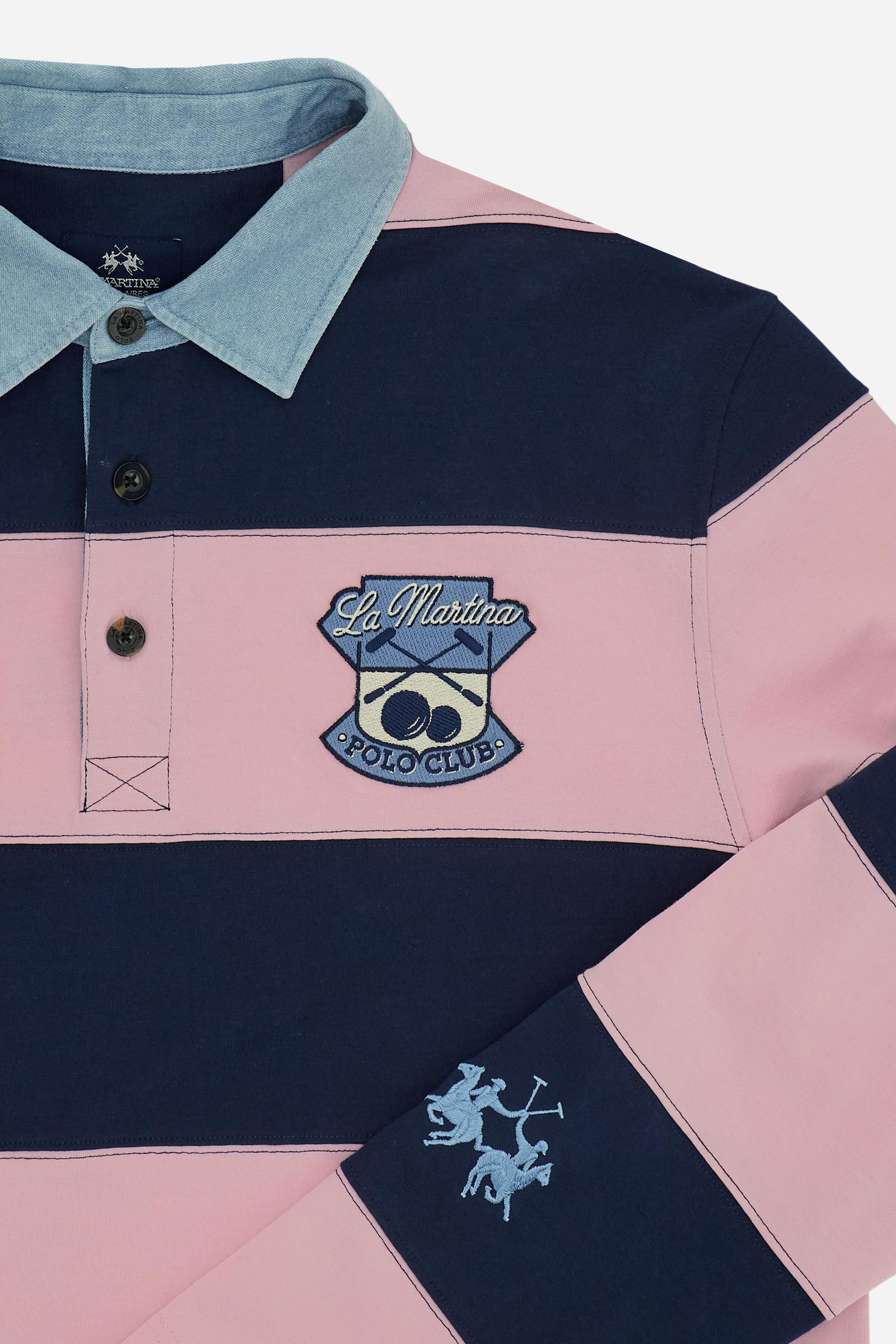 Herren Rugby-Poloshirt aus schwerem Baumwolljersey mit Maxi-Streifen - Caleb - Image 7