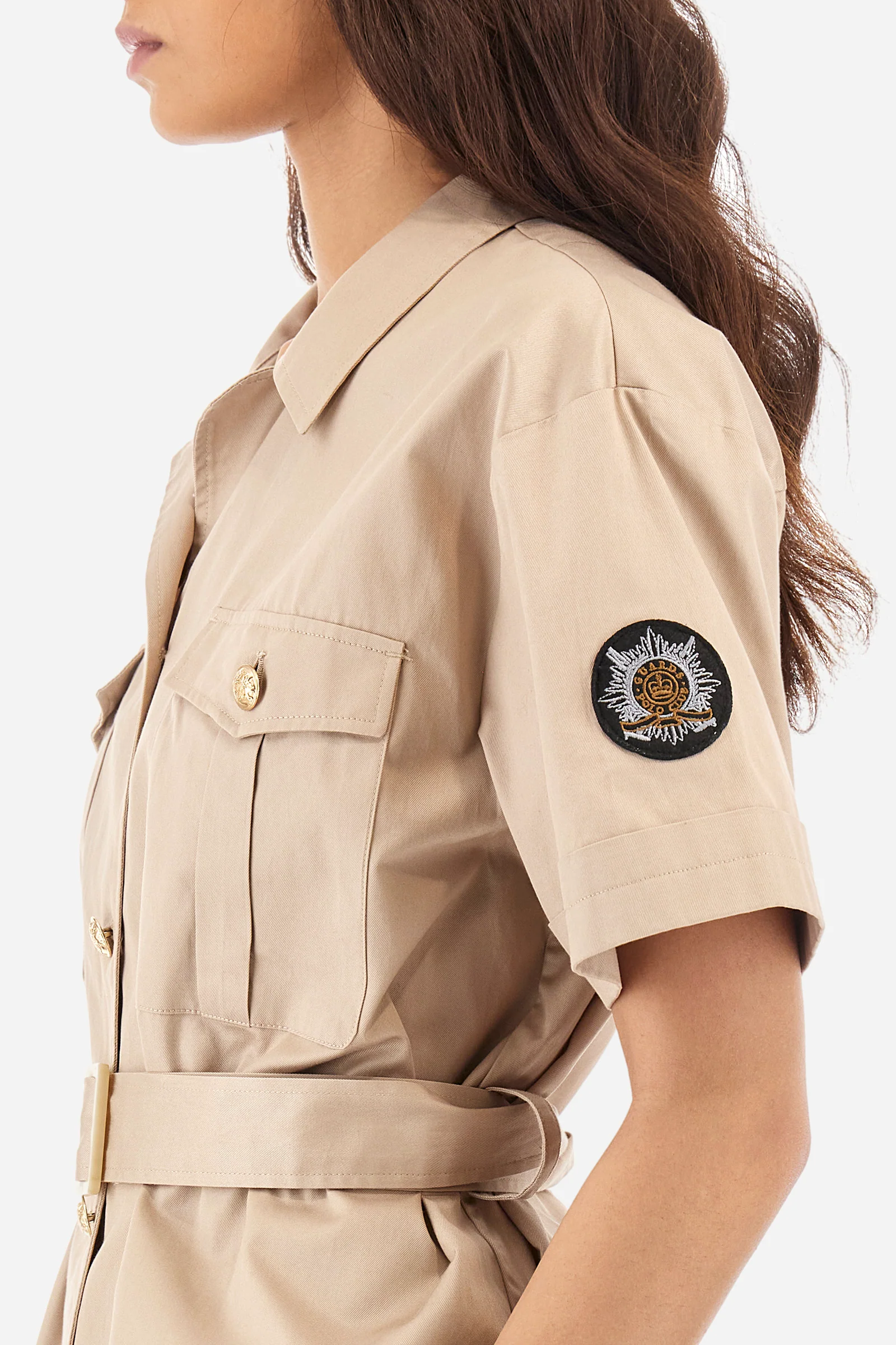 Kurzärmelige Jacke aus Baumwolle Regular Fit - Yesseca - Image 3