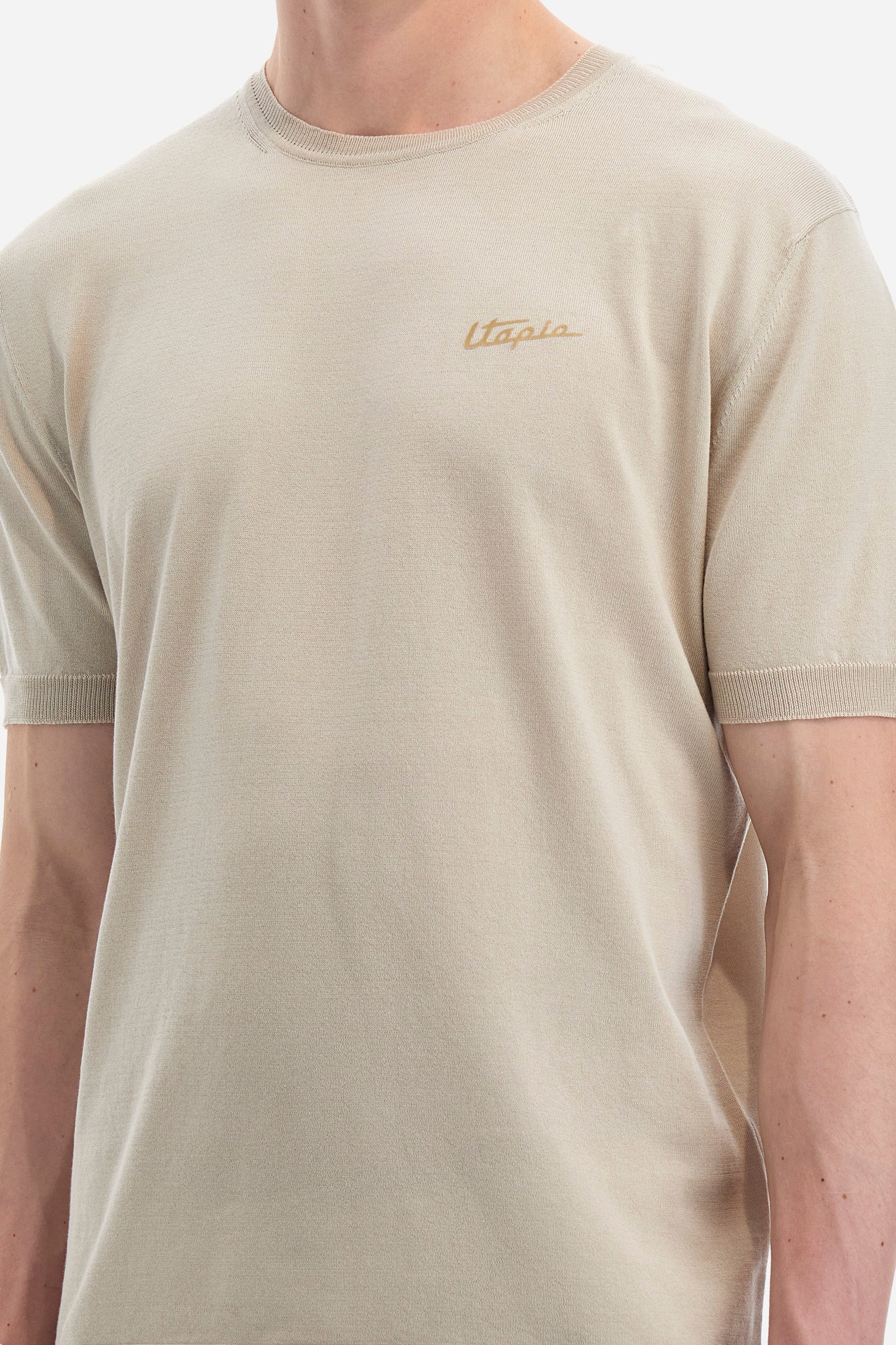 Kurzärmeliger Pullover aus Baumwolle Regular Fit - Yaw - Image 3