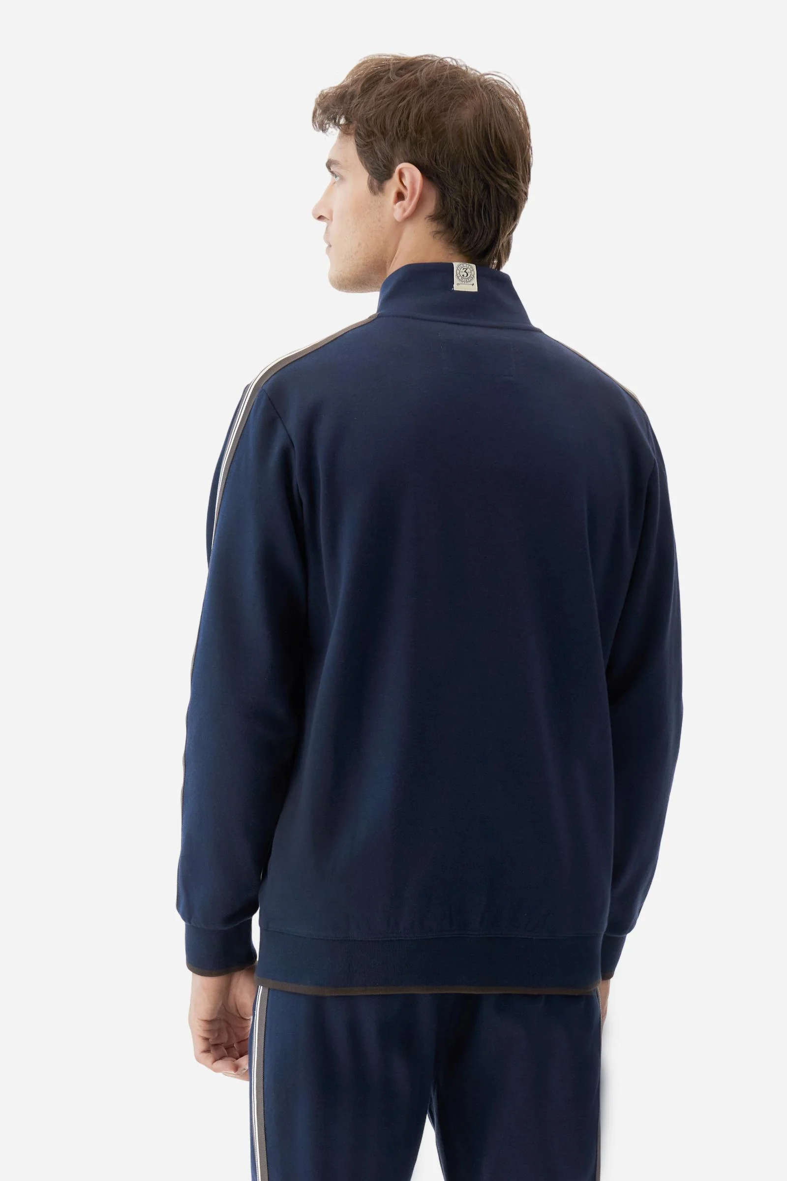 Rollkragenpullover aus Baumwolle mit Reißverschluss - Bernardo - Image 4