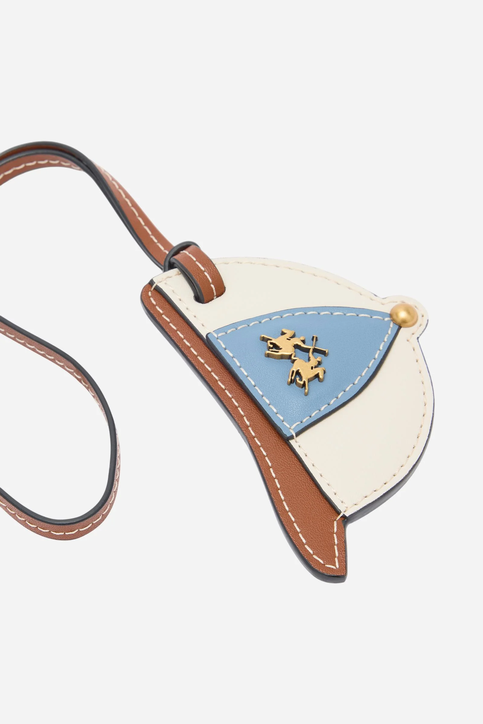 Taschenanhänger aus Leder Polohelm – Polo Helmet - Image 3