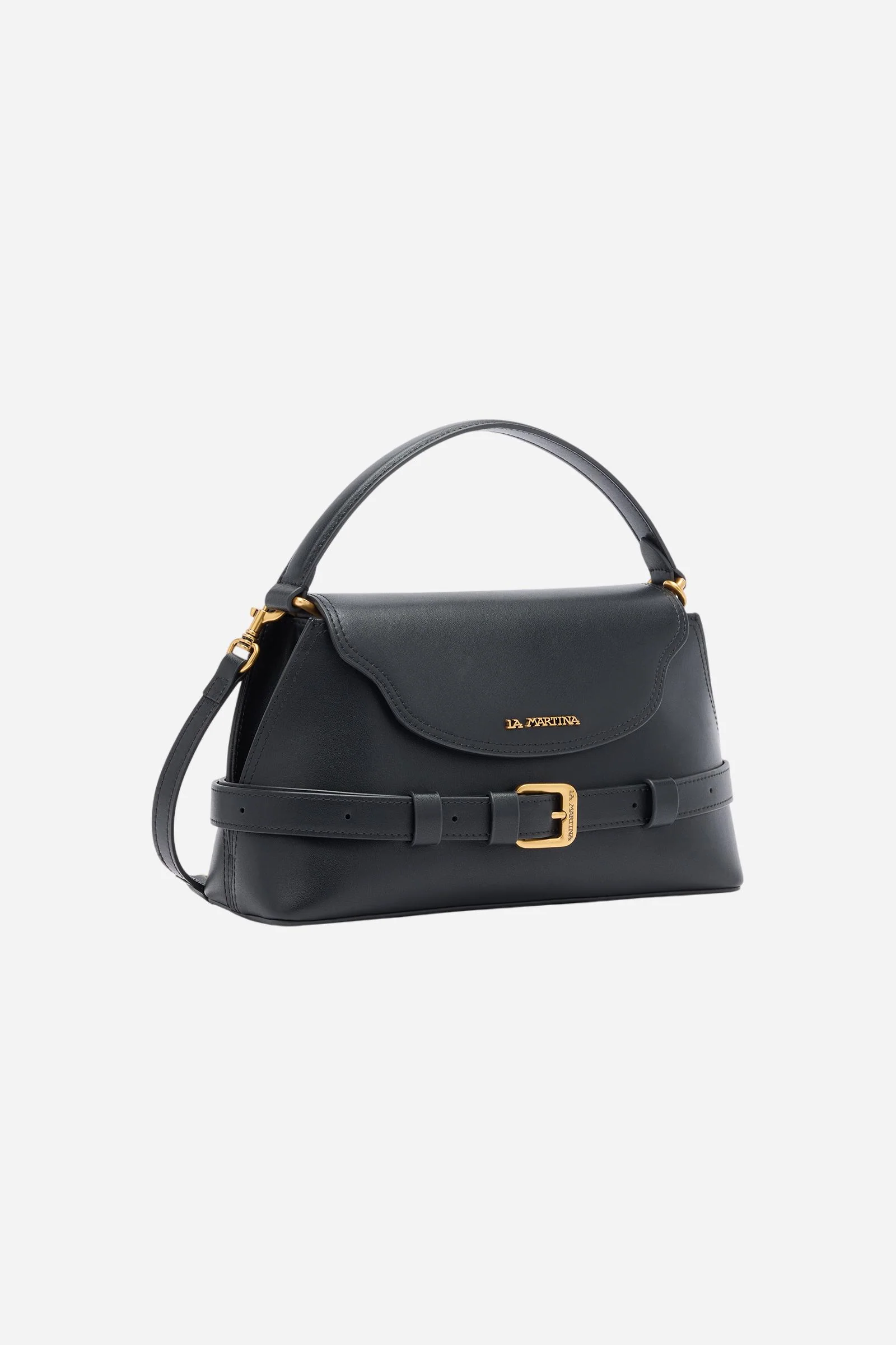 Trapez-Tote-Bag aus Kalbsleder mit Klappe – Selva Small - Image 3